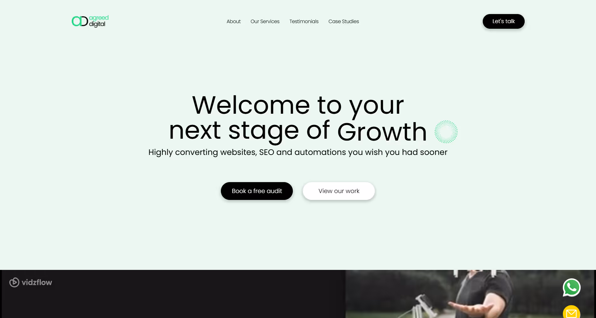 Screenshot of the Agreed Digital website