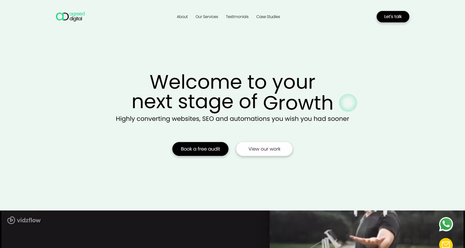 Screenshot of the Agreed Digital website