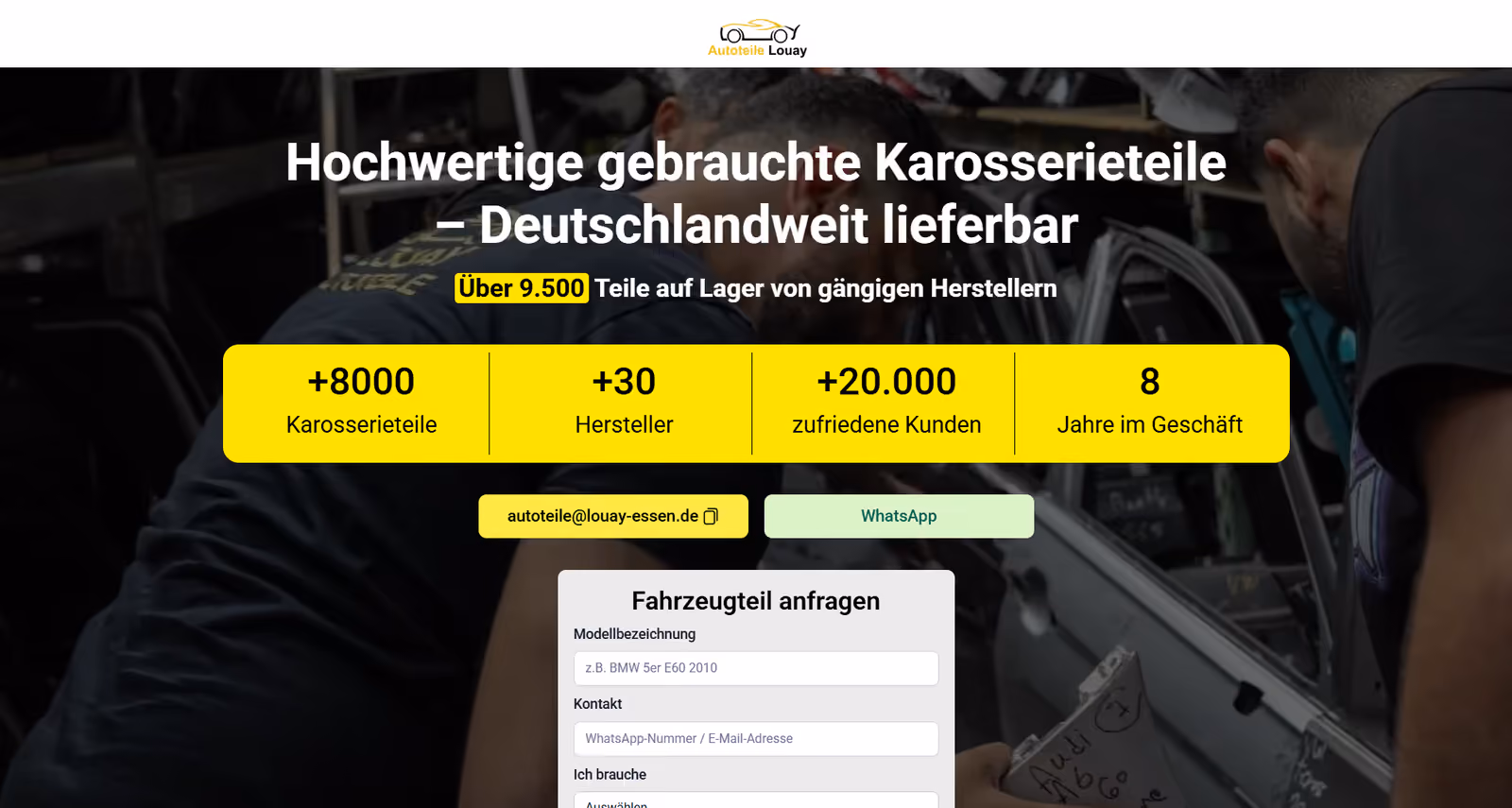 Autoteile Louay website screenshot
